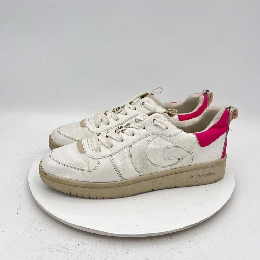 Kurt Geiger Women Size EU 40 US 9 White Red Leather G Logo Casual Shoes